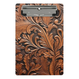 Minicarpeta De Pinza Cuero rústico