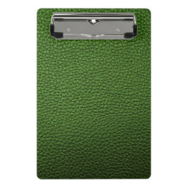 Minicarpeta De Pinza Cuero verde