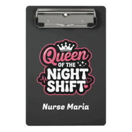 Minicarpeta De Pinza Custom Queen of the Night Shift Pink Nurse Crown