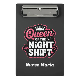 Minicarpeta De Pinza Custom Queen of the Night Shift Pink Nurse Crown