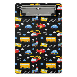 Minicarpeta De Pinza Cute Cartoon Vehicles Pattern 
