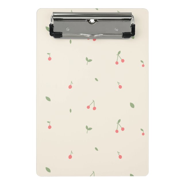 Minicarpeta De Pinza Cute Cherry Pattern – Minimal Fruit Aesthetic (Anverso)