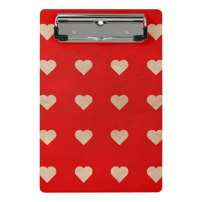 Minicarpeta De Pinza Cute Hearts on Red Background iPhone / iPad case (Anverso)