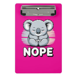 Minicarpeta De Pinza Cute Koala Durmiendo “No” divertido Cartoon