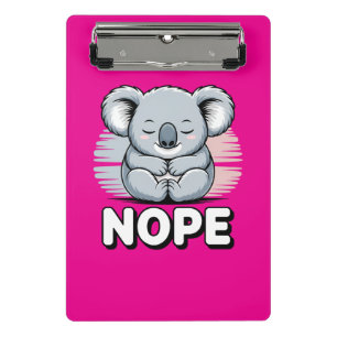Minicarpeta De Pinza Cute Koala Durmiendo “No” divertido Cartoon