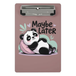 Minicarpeta De Pinza Cute Lazy Panda – “Maybe Later” Relaxing Panda