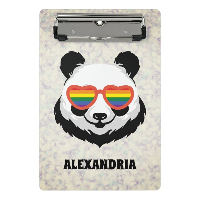 Minicarpeta De Pinza Cute Panda Bear | Arcoiris | LGBTQ (Anverso)