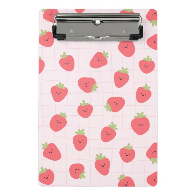 Minicarpeta De Pinza Cute Strawberry Pattern – Kawaii Strawberry (Anverso)