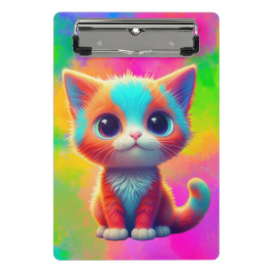 Minicarpeta De Pinza Cuto arcoiris colgando Personalizado de gatitos
