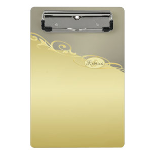 Minicarpeta De Pinza Decoración de oro de lujo en oro y plata, Monogram