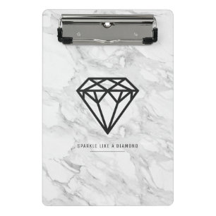 Minicarpeta De Pinza Diamante con mármol