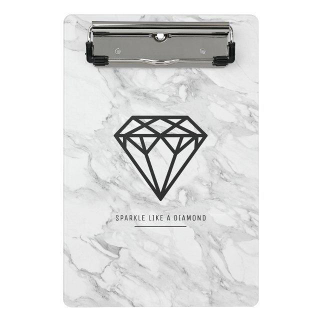 Minicarpeta De Pinza Diamante con mármol (Anverso)