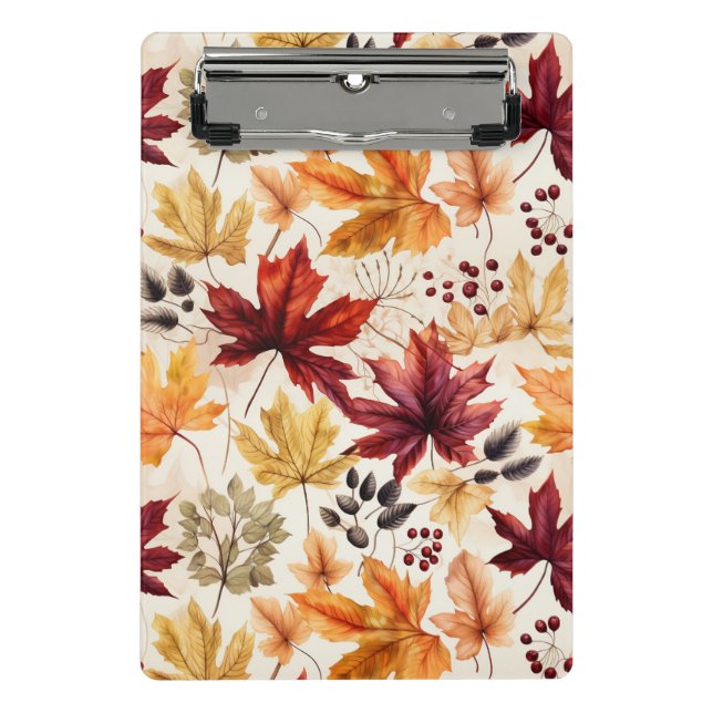 Minicarpeta De Pinza Dilo con hojas de otoño 3 - (Anverso)