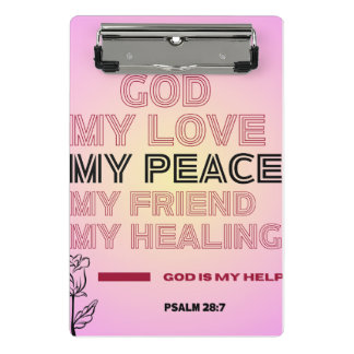 Minicarpeta De Pinza Dios, mi amor y ayuda Salmo 28:7