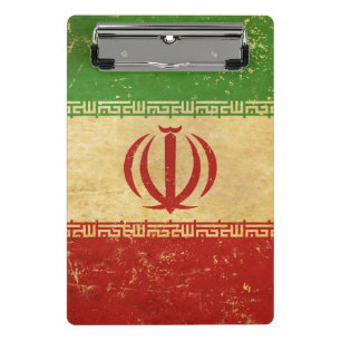Minicarpeta De Pinza Diseño de cosecha de bandera de Irán