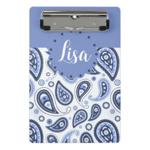 Minicarpeta De Pinza Diseño de estampado de paisley floral intrincado