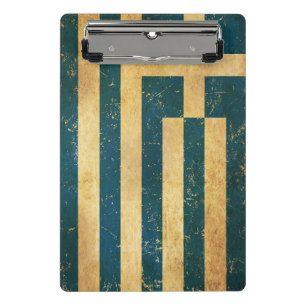 Minicarpeta De Pinza Diseño de Grunge de la bandera griega