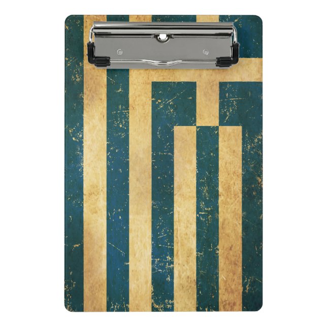 Minicarpeta De Pinza Diseño de Grunge de la bandera griega (Anverso)