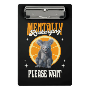 Minicarpeta De Pinza Diseño de Koala Introvertido Recargándose Mentalme