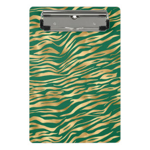 Minicarpeta De Pinza Diseño de la serie Safari de Esmeralda y Oro 2