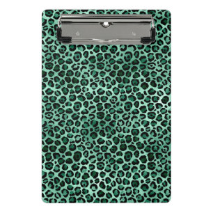 Minicarpeta De Pinza Diseño de la serie Safari Esmeralda y Oro 9