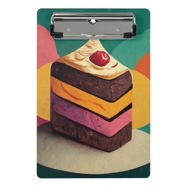 Minicarpeta De Pinza Diseño de pasteles coloridos (Anverso)
