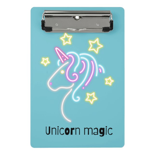 Minicarpeta De Pinza Diseño de unicornio cutáneo (Anverso)