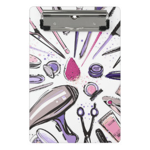 Minicarpeta De Pinza Diseño del círculo del maquillaje