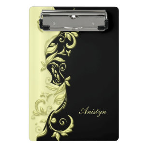 Minicarpeta De Pinza Diseño elegante de orquesta amarillo pastel