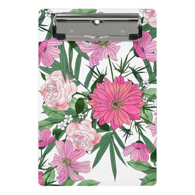 Minicarpeta De Pinza Diseño floral de jardín boho chic (Anverso)