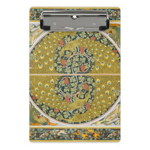 Minicarpeta De Pinza Diseño intrincado de estilo Art Nouveau pavo