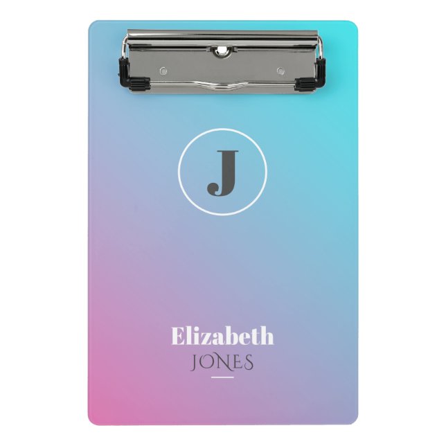 Minicarpeta De Pinza Diseño minimalista en tonos pastel (Anverso)