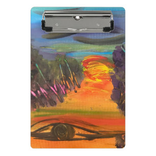 Minicarpeta De Pinza Diseño pintado a mano Horizonte conmovedor