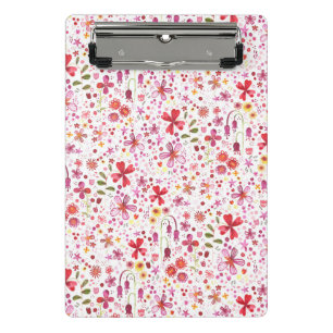 Minicarpeta De Pinza Ditsy de acuarela de flores silvestres