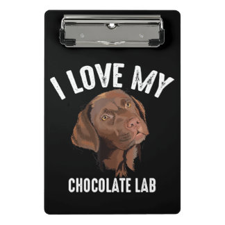 Minicarpeta De Pinza Dog Lover | Me encanta mi laboratorio de chocolate