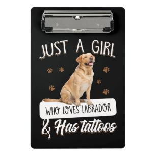 Minicarpeta De Pinza Dog Lover Sólo Un Chica que ama los tatuajes del