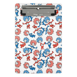 Minicarpeta De Pinza Dr. Seuss Cosa Uno Cosa Dos Patrón de bandera de