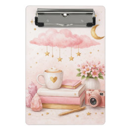 Minicarpeta De Pinza Dream Big Clipboard ✨ Pink Floral Cute Stationery