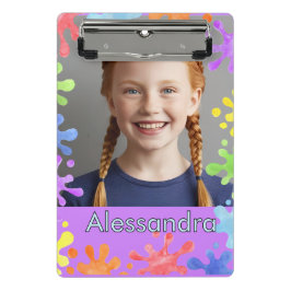 Minicarpeta De Pinza Editable Pastel Splash Custom Photo alessandra
