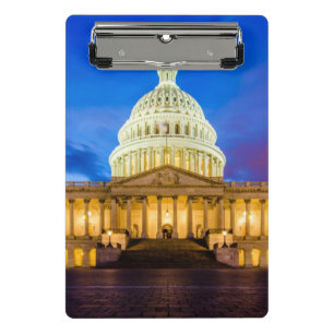 Minicarpeta De Pinza El capitolio de Estados Unidos en la hora azul
