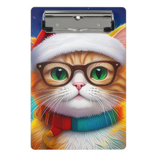 Minicarpeta De Pinza El gato navidad como Santa Claus