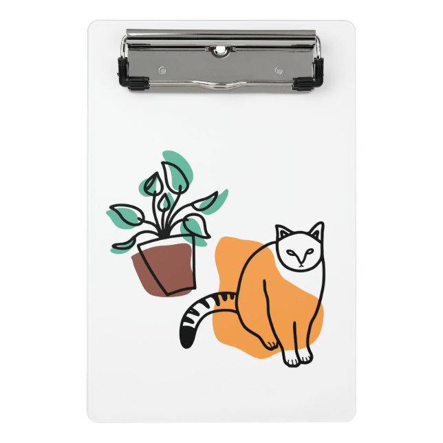 Minicarpeta De Pinza El gato y la planta (Anverso)