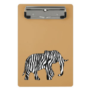 Minicarpeta De Pinza Elefante con rayas de cebra + tus ideas