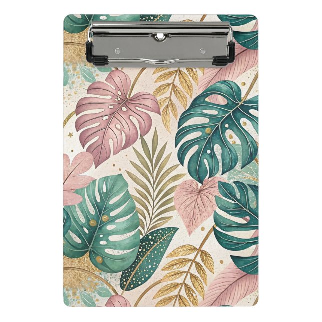 Minicarpeta De Pinza Elegant Tropical Monsteras Boho (Anverso)