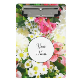 Minicarpeta De Pinza Elegante acuarela floral