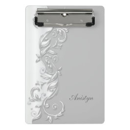 Minicarpeta De Pinza Elegante diseño del Ornato Blanco