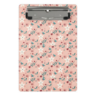 Minicarpeta De Pinza Elegante hogar del patrón rosa floral