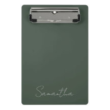 Elegante nombre personalizado azul verde