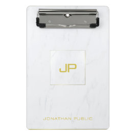 Minicarpeta De Pinza Elegante oro Monogramado de la Tendencia Moderna d