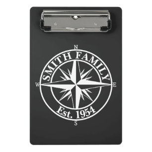 Minicarpeta De Pinza Emblema personalizable de monograma de estrella de